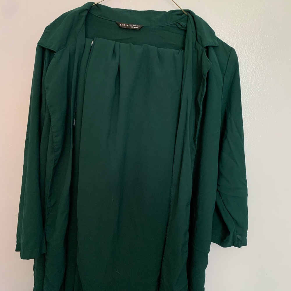 Green pants suit set l